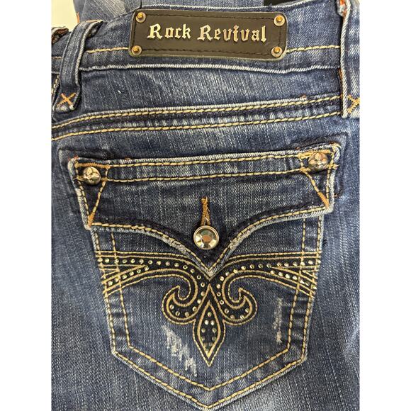 Rock Revival Sora Boot Size 31 Flap Pocket Jeans Excellent Pre Owned Condition - Picture 3 of 7